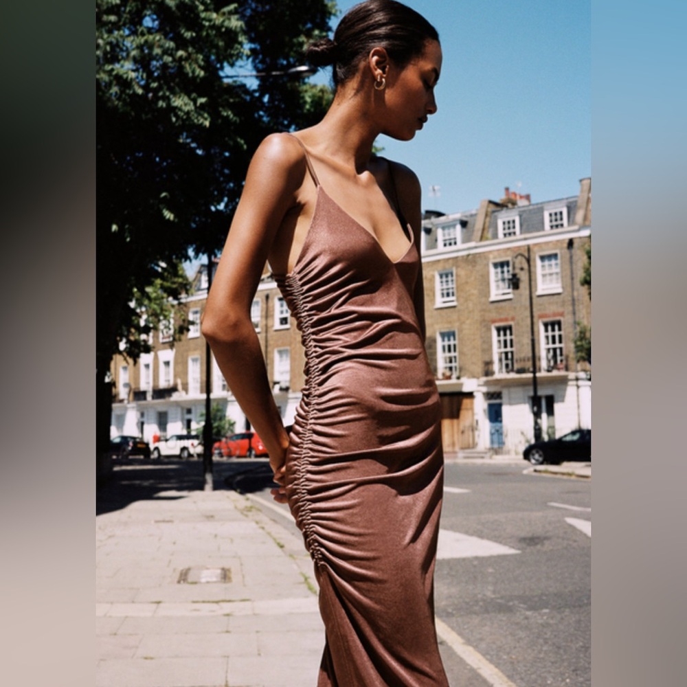 Zara midi satin dress size M